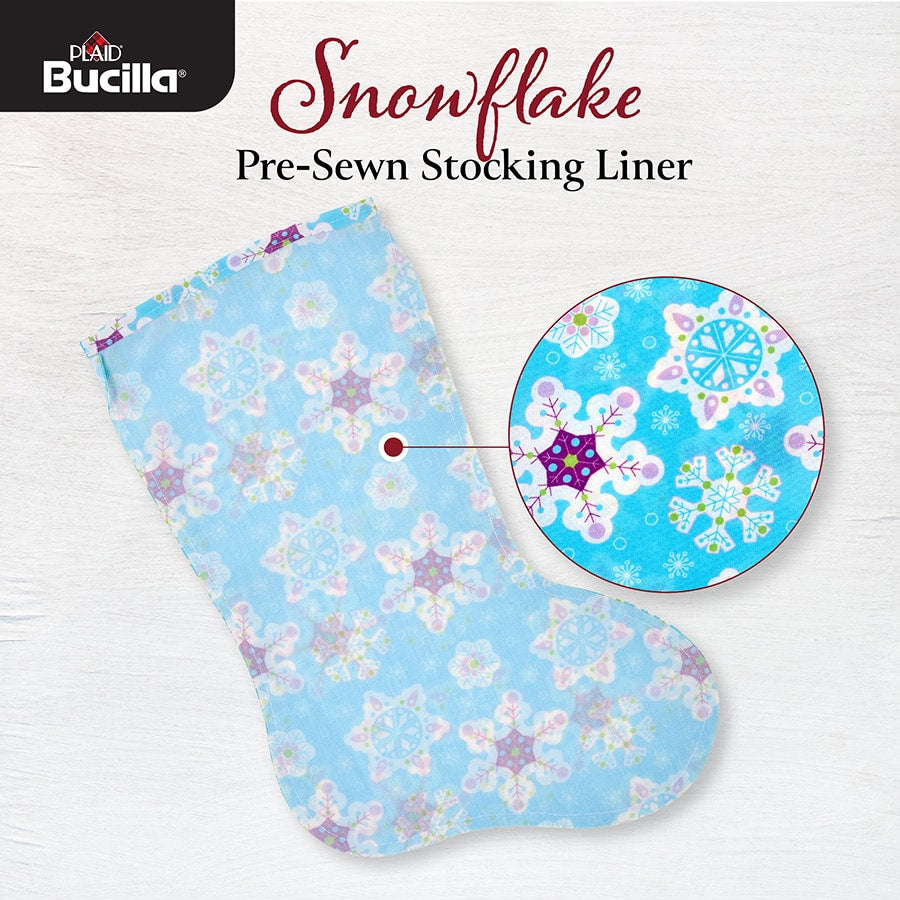 Bucilla Seasonal - Stocking Liner - Snowflakes - 89673E
